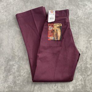 Vintage Dickies Pants Mens 28x32” Original 874 Work 2001 Chino Burgundy Y2K